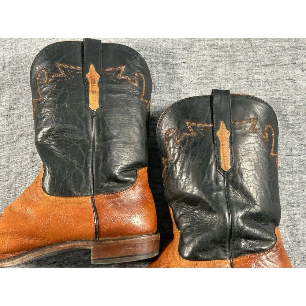 Lucchese Sunset Exotic Cowboy Boots Mens 11.5 2E Leather Western Made in USA